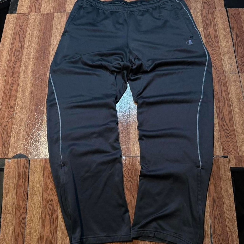 Champion Black Retro Tech Sportswear Track Sweatpants Large